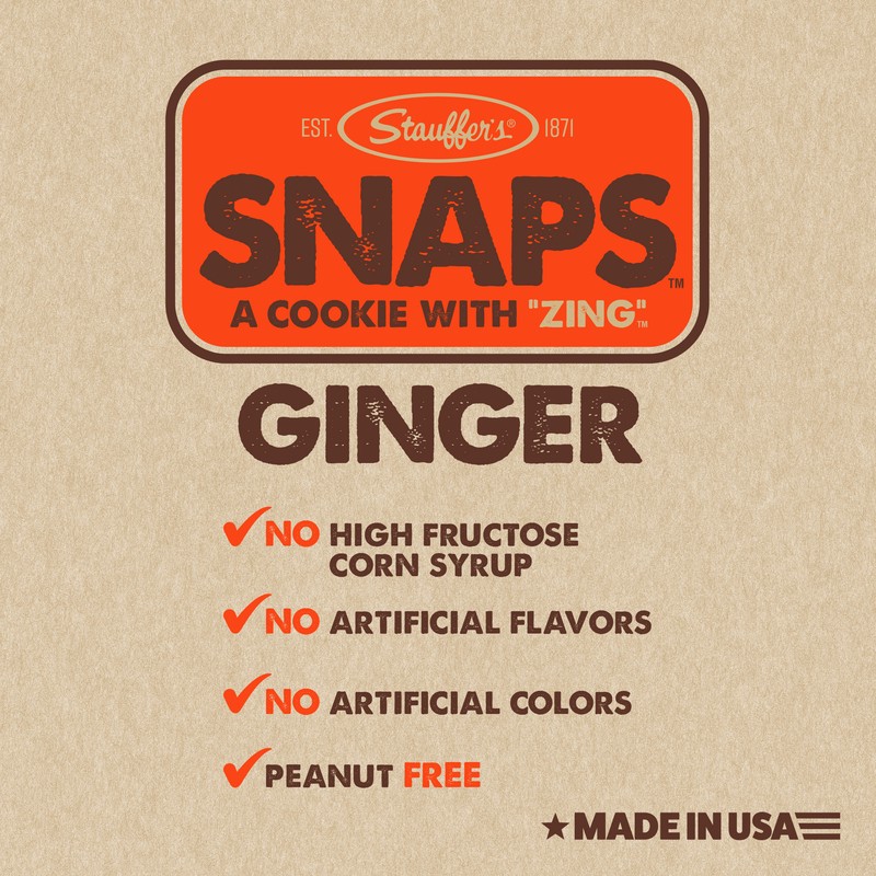 slide 4 of 5, Stauffer's SNAPS, Ginger 14 oz, 14 oz