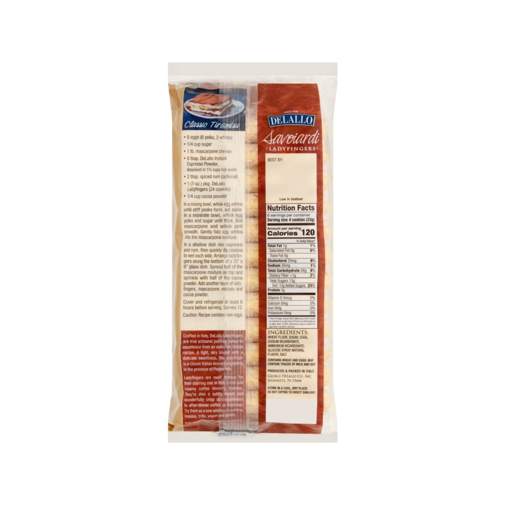 slide 2 of 2, DeLallo Savoiardi Lady Fingers, 7.06 oz