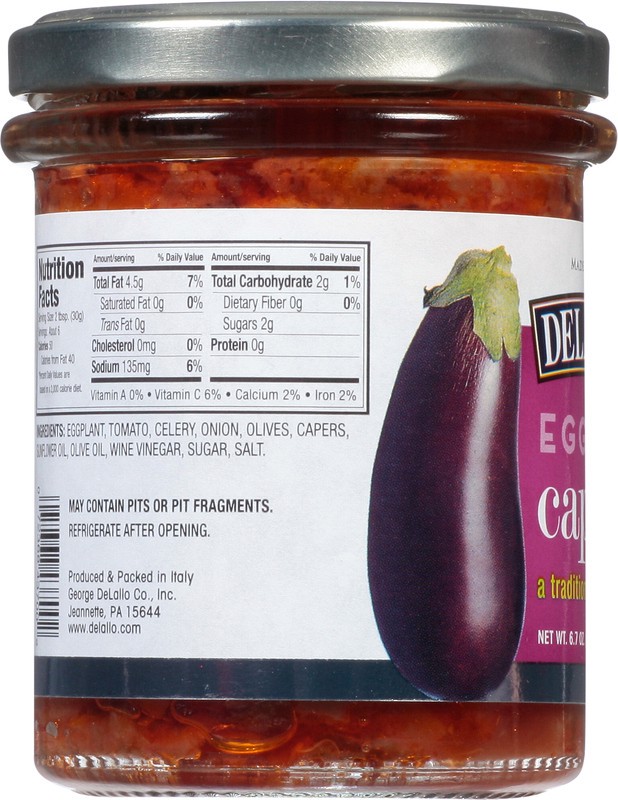 slide 5 of 5, DeLallo Eggplant Caponata, 6.7 oz