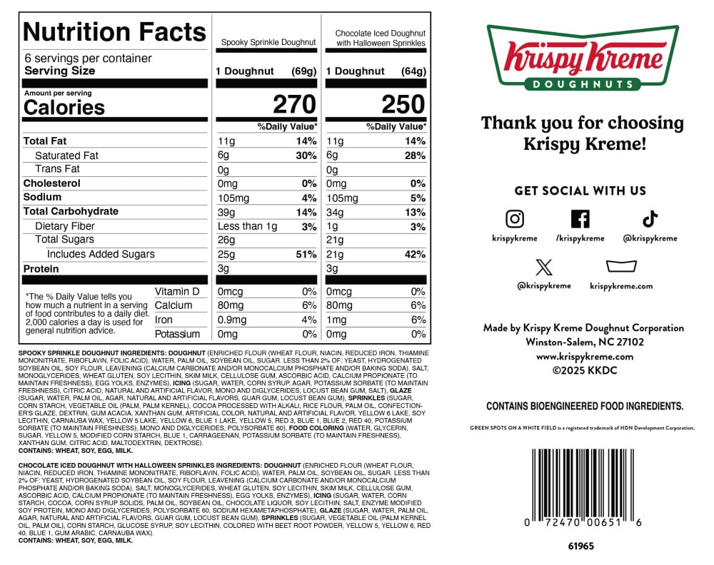 slide 5 of 6, Krispy Kreme Halloween 6 Count - 9.8 Oz, 9.8 oz