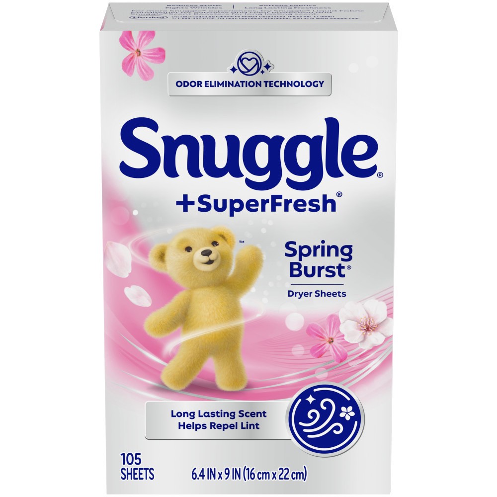 slide 2 of 6, Snuggle Dryer Sheet Superfresh Spring Burst, 105 ct