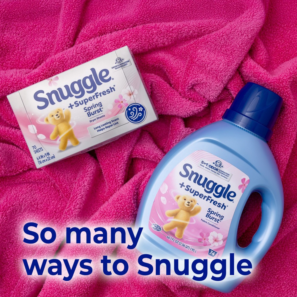 slide 6 of 6, Snuggle Dryer Sheet Superfresh Spring Burst, 105 ct