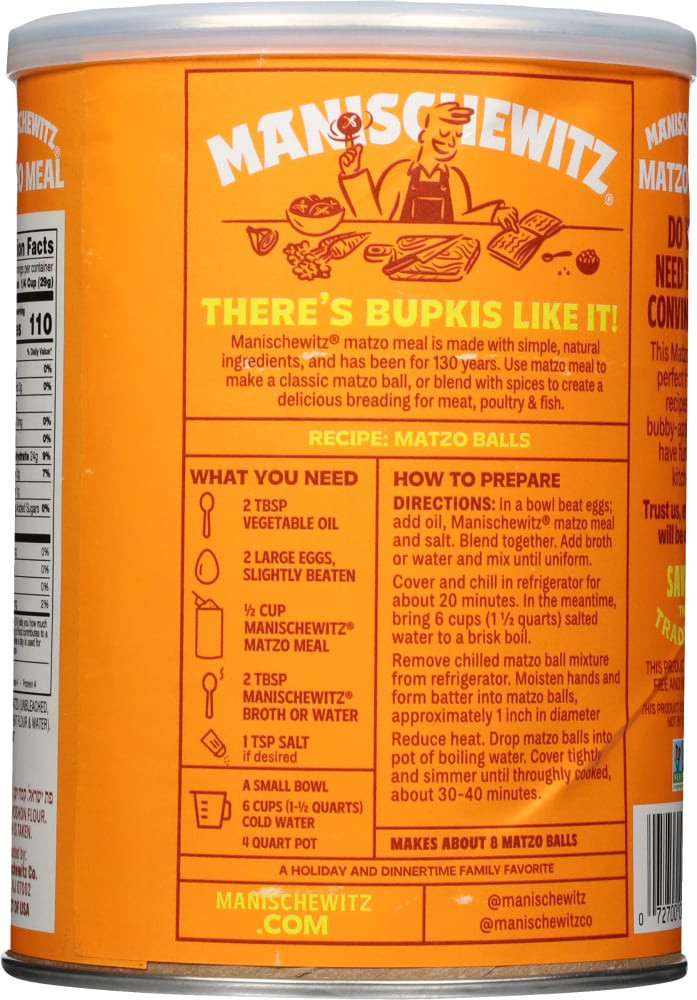 slide 4 of 4, Manischewitz Daily Matzo Meal - 16 Oz, 16 oz