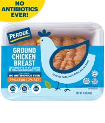 Perdue No Antibiotics Ever Ground Chicken Breast 98% Lean 2% Fat