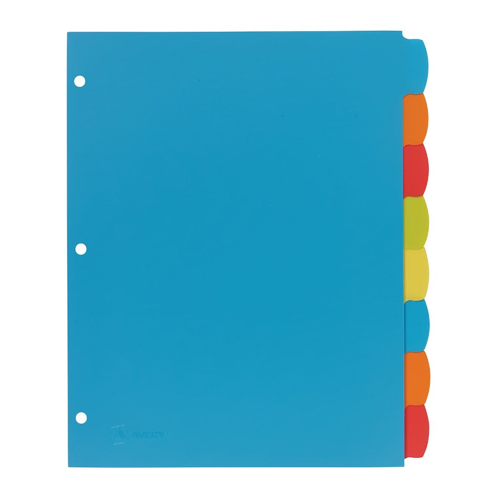 slide 4 of 6, Avery Big Tab Write & Erase Durable Plastic Dividers, 8 1/2'' X 11'', Multicolor, 8-Tab, 1 ct