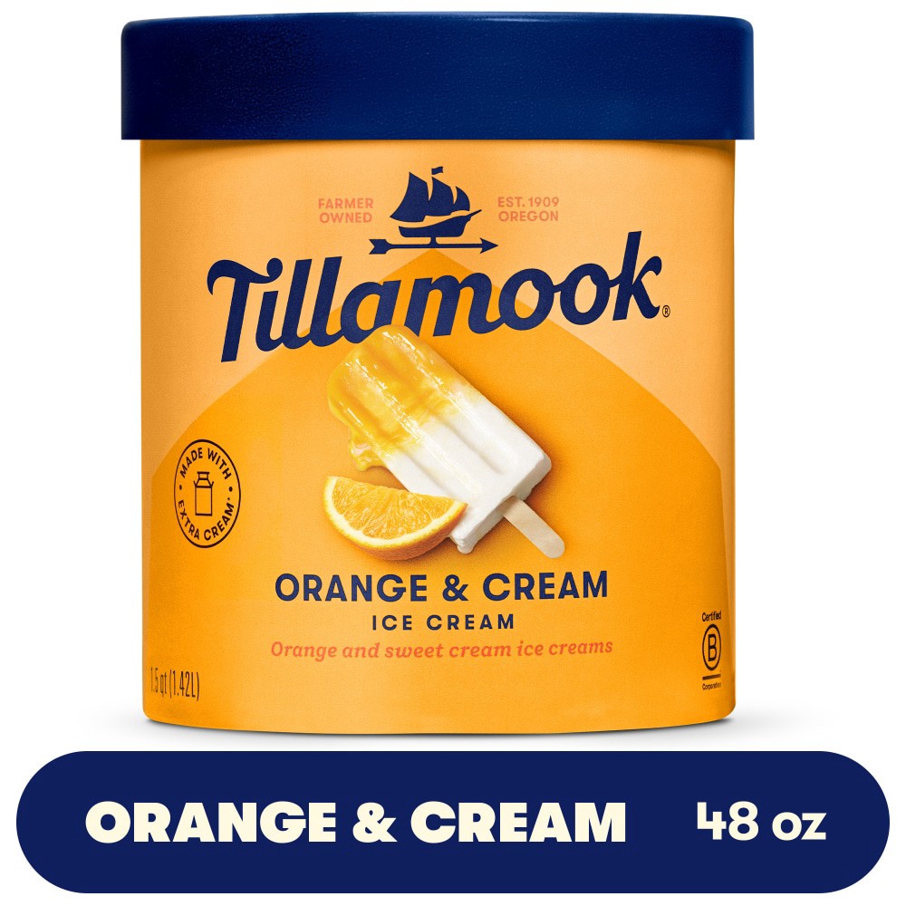 slide 6 of 6, Tillamook Orange & Cream Ice Cream 1.5 qt, 855 g