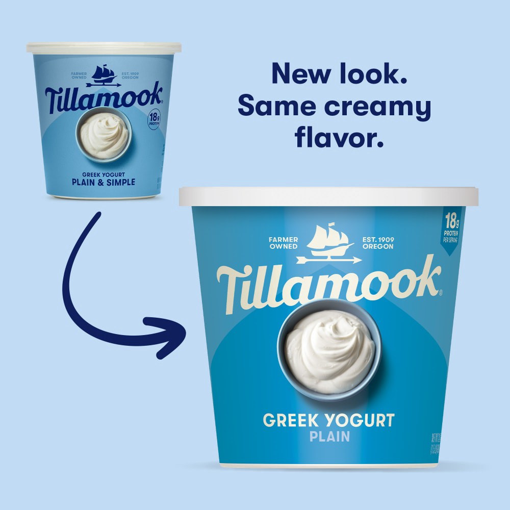 slide 5 of 6, Tillamook Plain Greek Yogurt 24 oz, 24 oz