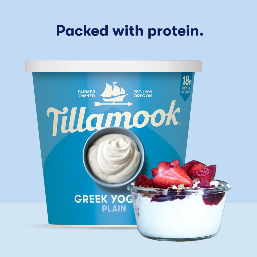 slide 4 of 6, Tillamook Plain Greek Yogurt 24 oz, 24 oz