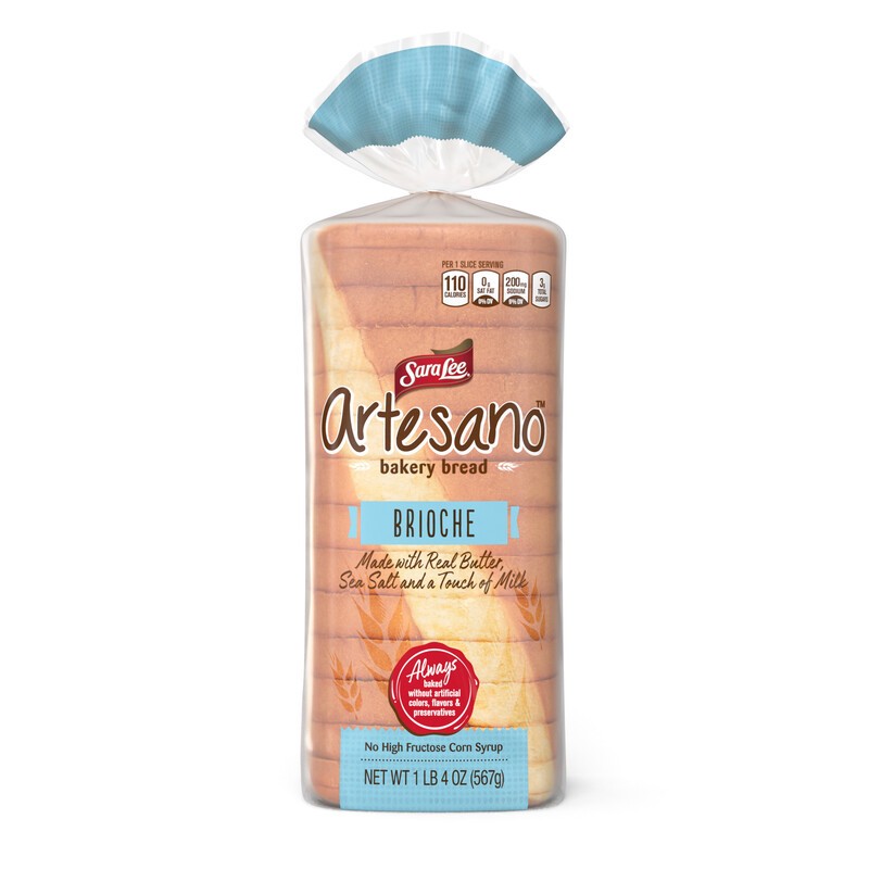 slide 5 of 5, Sara Lee Artesano Brioche Bakery Bread 20 Oz, 20 oz