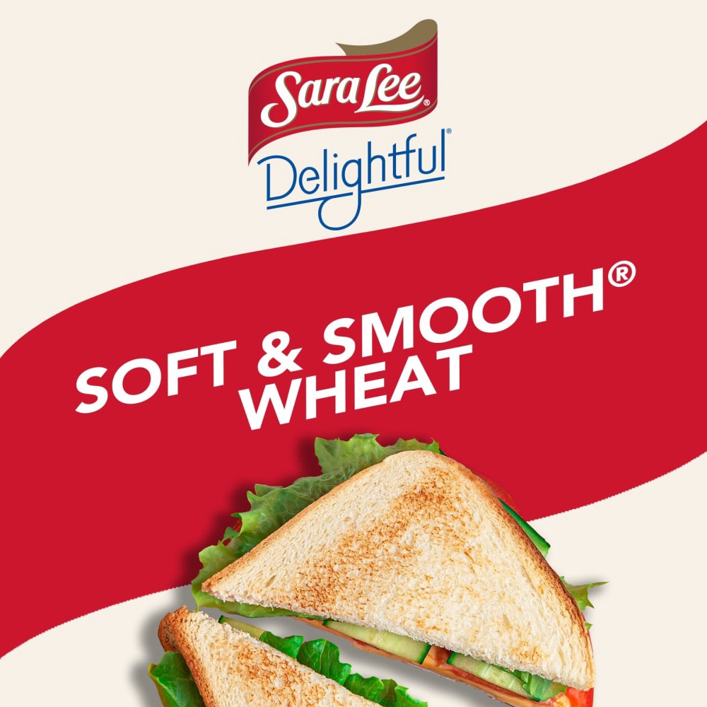 slide 2 of 5, Sara Lee Delightful Soft & Smooth Wheat Bread, 15 oz, 15 oz