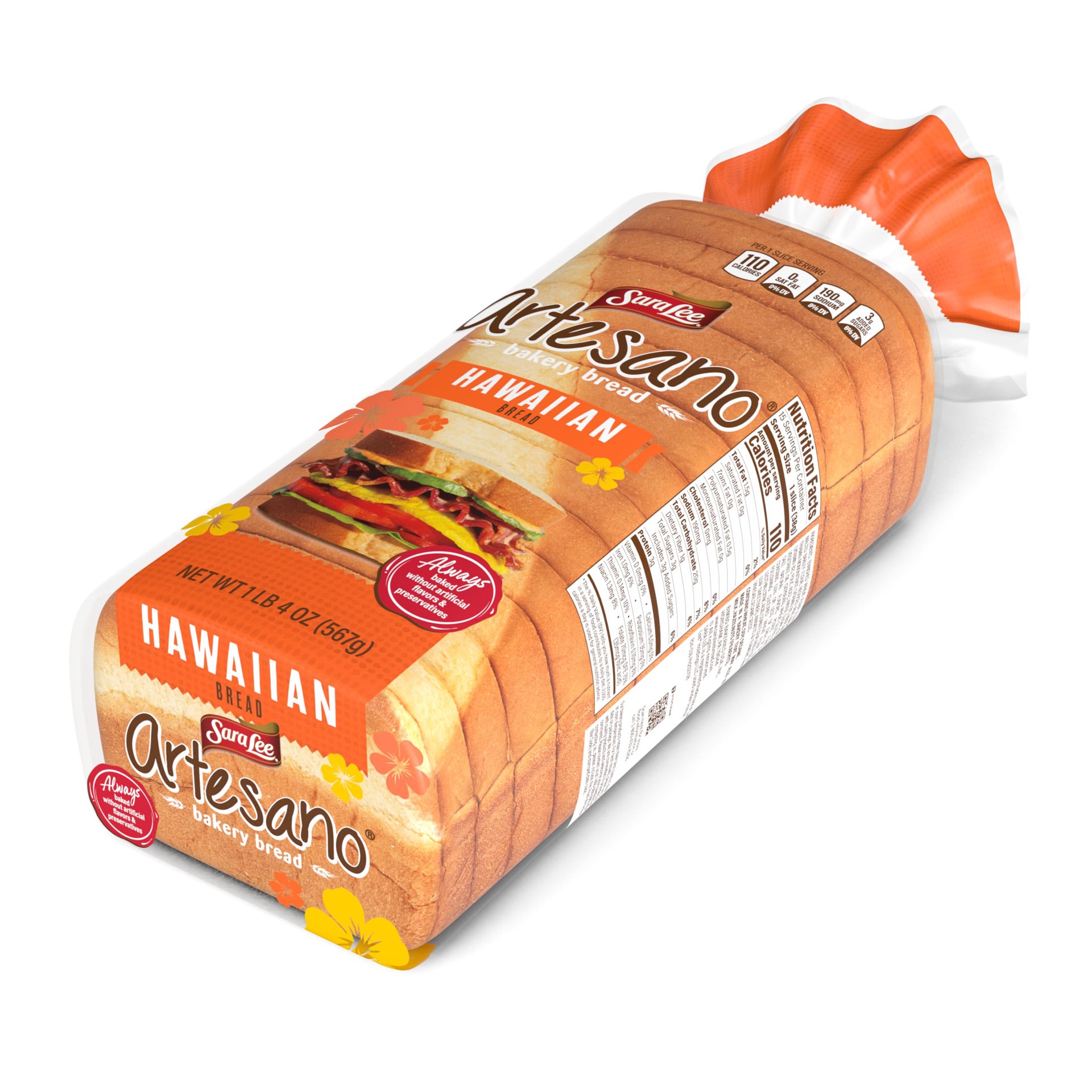 slide 3 of 5, Sara Lee Artesano Hawaiian Pre-sliced Bread, 20 oz, 20 oz