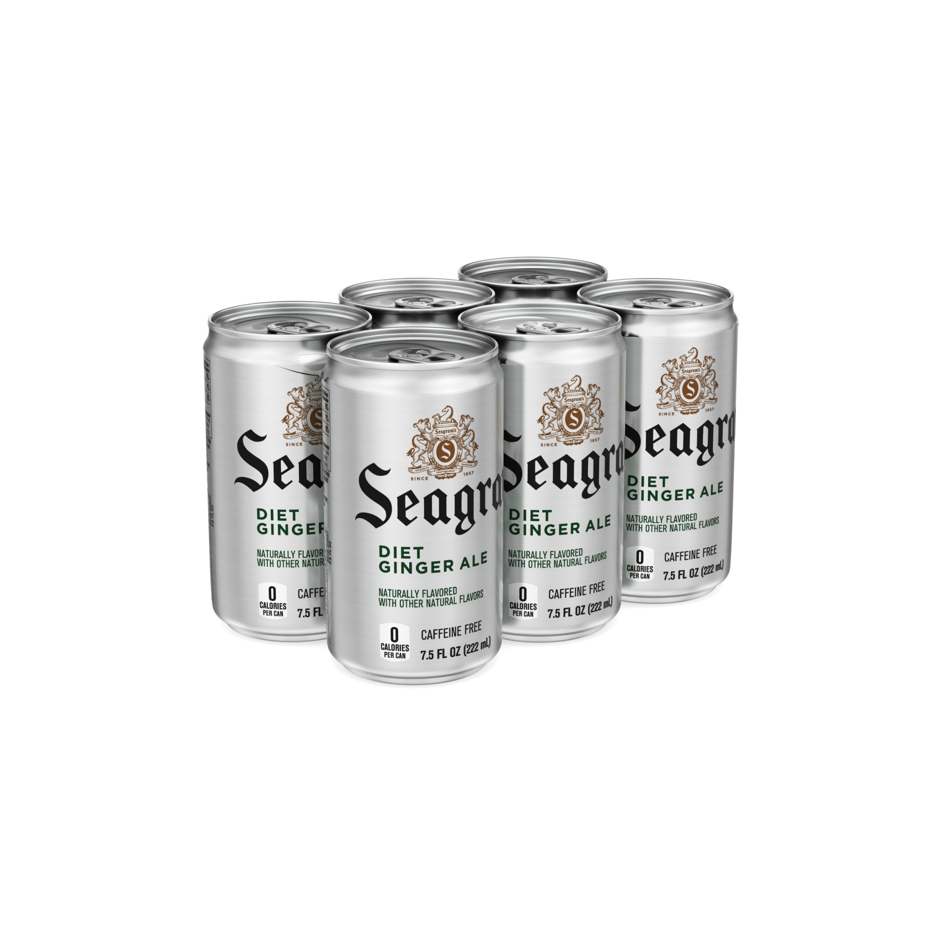slide 5 of 12, Seagram's Diet Ginger Ale Soda, 6 ct; 7.5 fl oz
