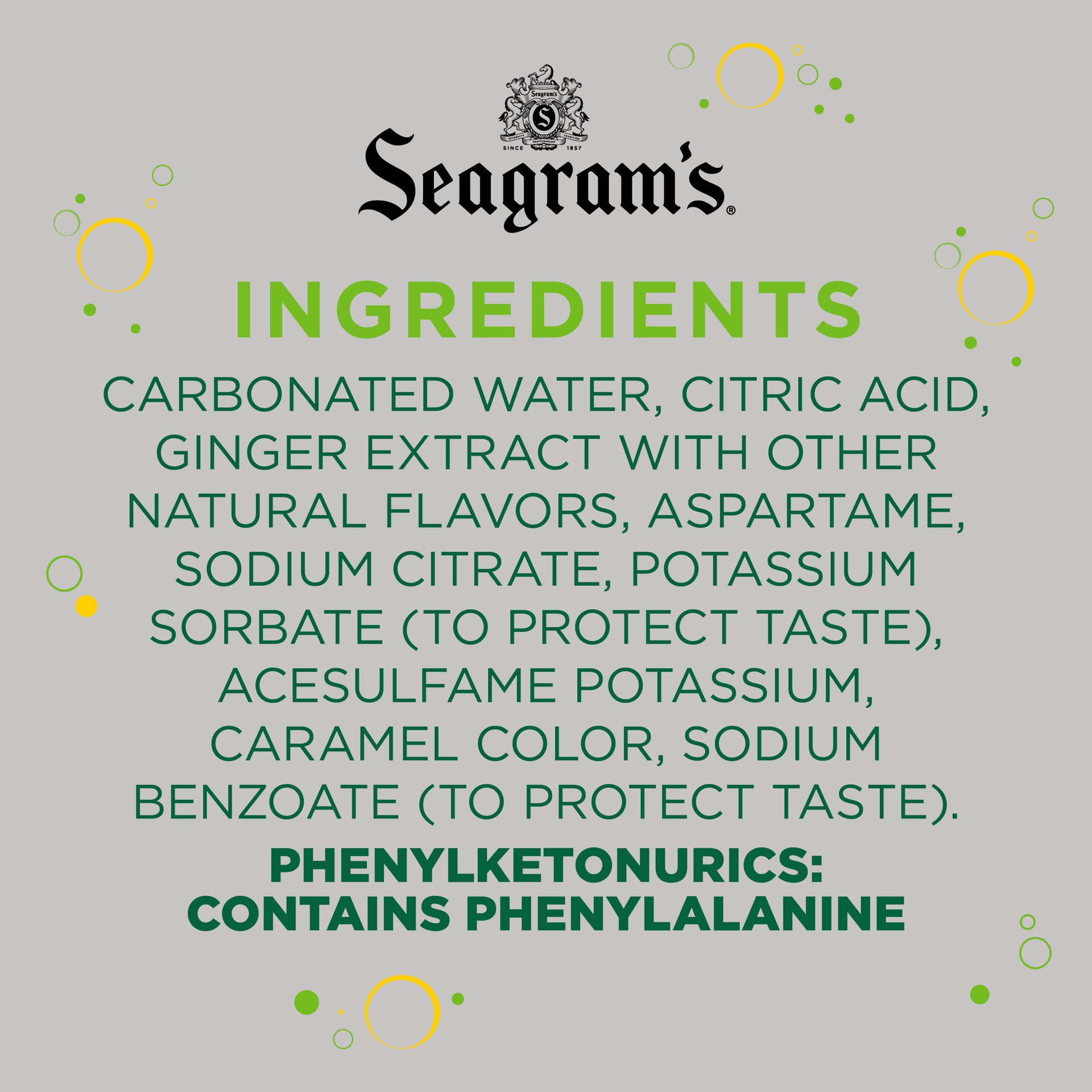 slide 3 of 5, Seagram's Zero Sugar Ginger Ale Cans, 7.5 fl oz, 6 Pack, 6 ct; 7.5 oz