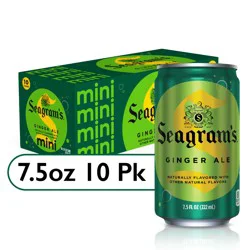 Seagram's Ginger Ale Fridge Pack Cans, 7.5 fl oz, 10 Pack