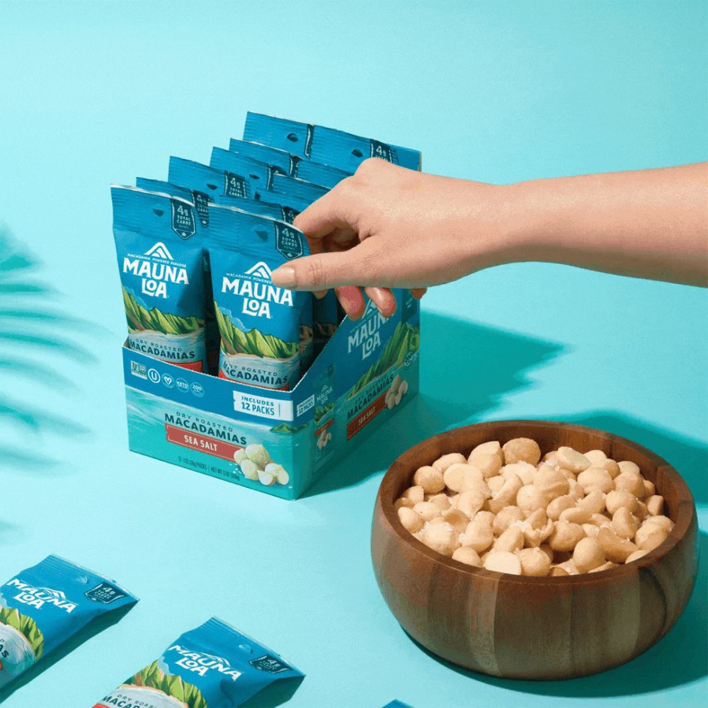 slide 3 of 6, Mauna Loa Dry Roasted Sea Salt Macadamias 1 oz, 1 oz