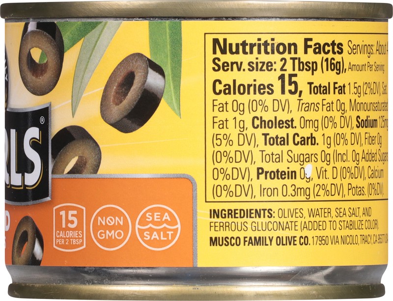 slide 2 of 5, Pearls Sliced Ripe Olives 2.25 oz, 2.25 oz