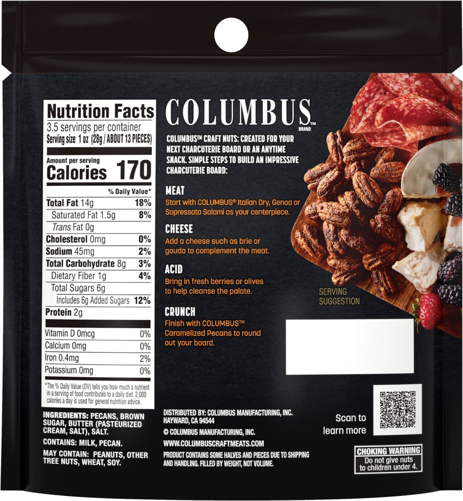 slide 2 of 2, COLUMBUS Pecan Caramelized 3.5 oz, 3.5 oz