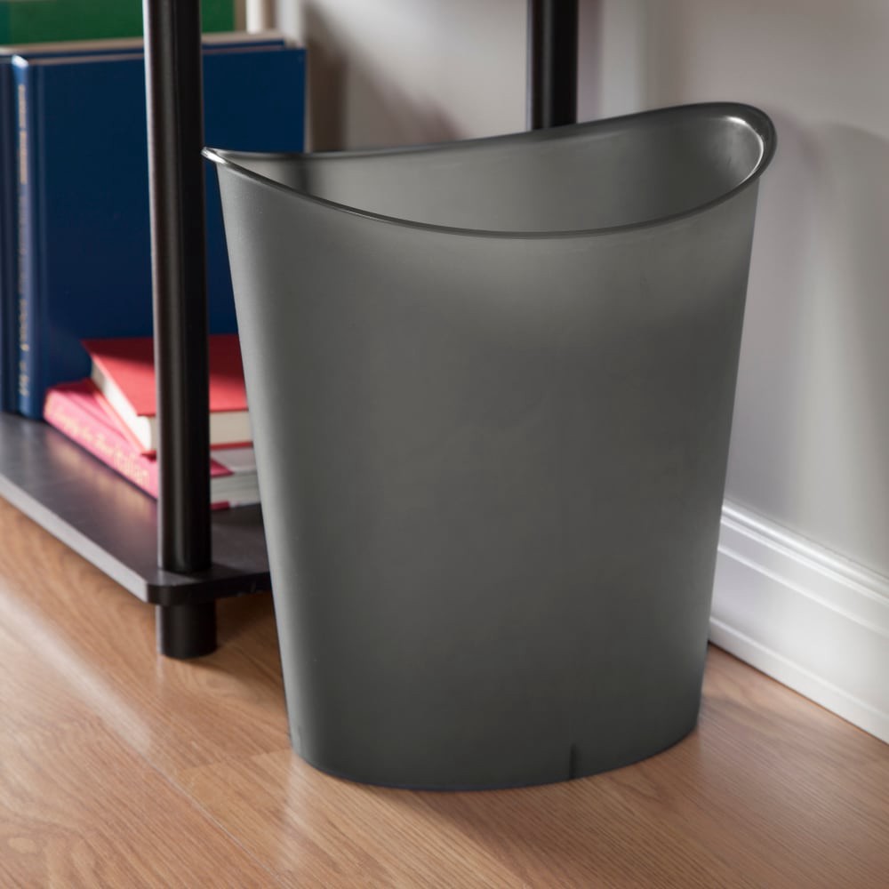 slide 6 of 6, Sterilite Oval Wastebasket - Gray, 3 gal