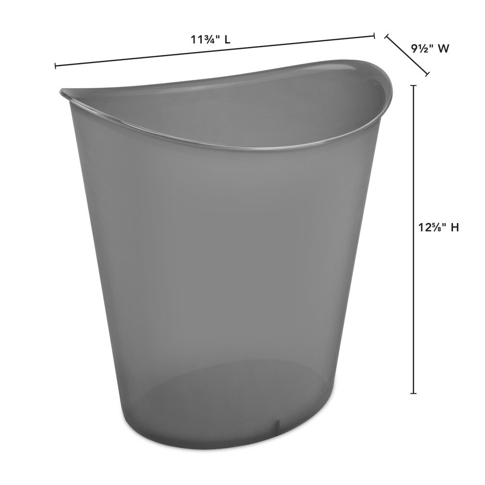 slide 4 of 6, Sterilite Oval Wastebasket - Gray, 3 gal