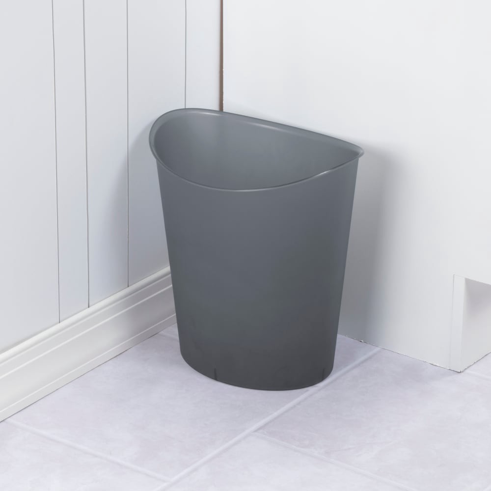 slide 4 of 6, Sterilite Oval Wastebasket - Gray, 3 gal