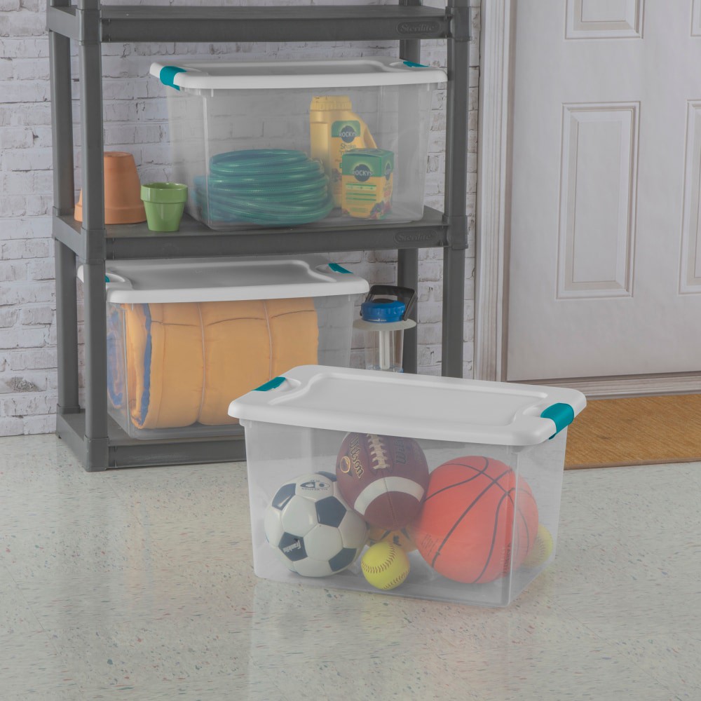 slide 3 of 5, Sterilite Latching Storage Tote, 64 qt