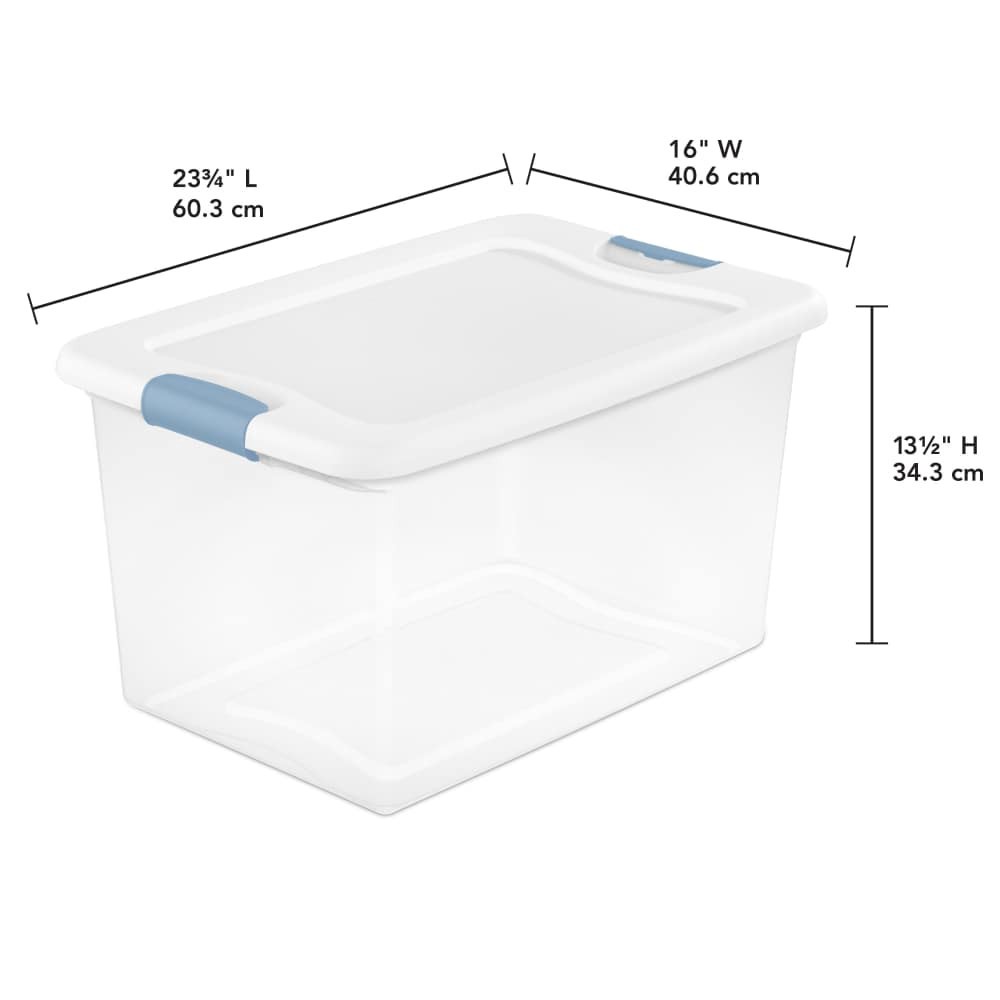 slide 4 of 5, Sterilite Latching Storage Tote, 64 qt