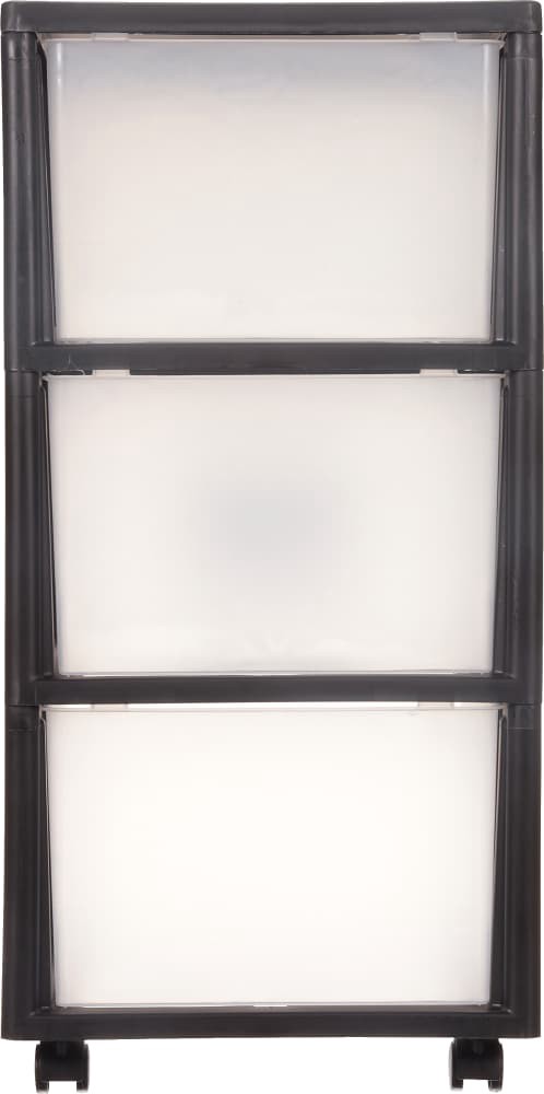 slide 2 of 2, Sterilite Medium Black 3 Drawer Cart 1 ea, 1 ct