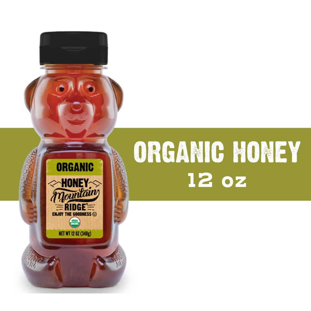 slide 5 of 6, Mountain Ridge® Organic Honey Bear, 12 oz
