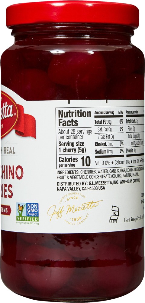 slide 3 of 3, Mezzettaetta Machino Cherries Without Stems, 11 oz