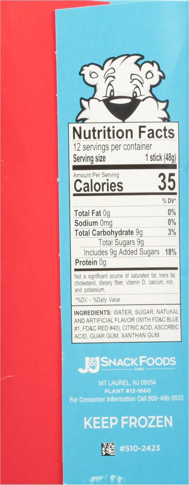 slide 3 of 4, ICEE Swirled Red Cherry & Blue Raspberry Frozen Ice Pops 12 - 1.65 fl oz Packs, 12 ct