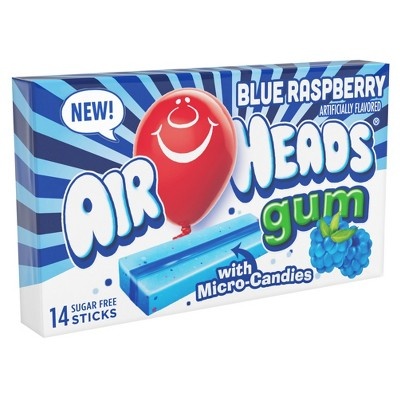 slide 1 of 2, Airheads Blue Raspberry Gum, 14 ct