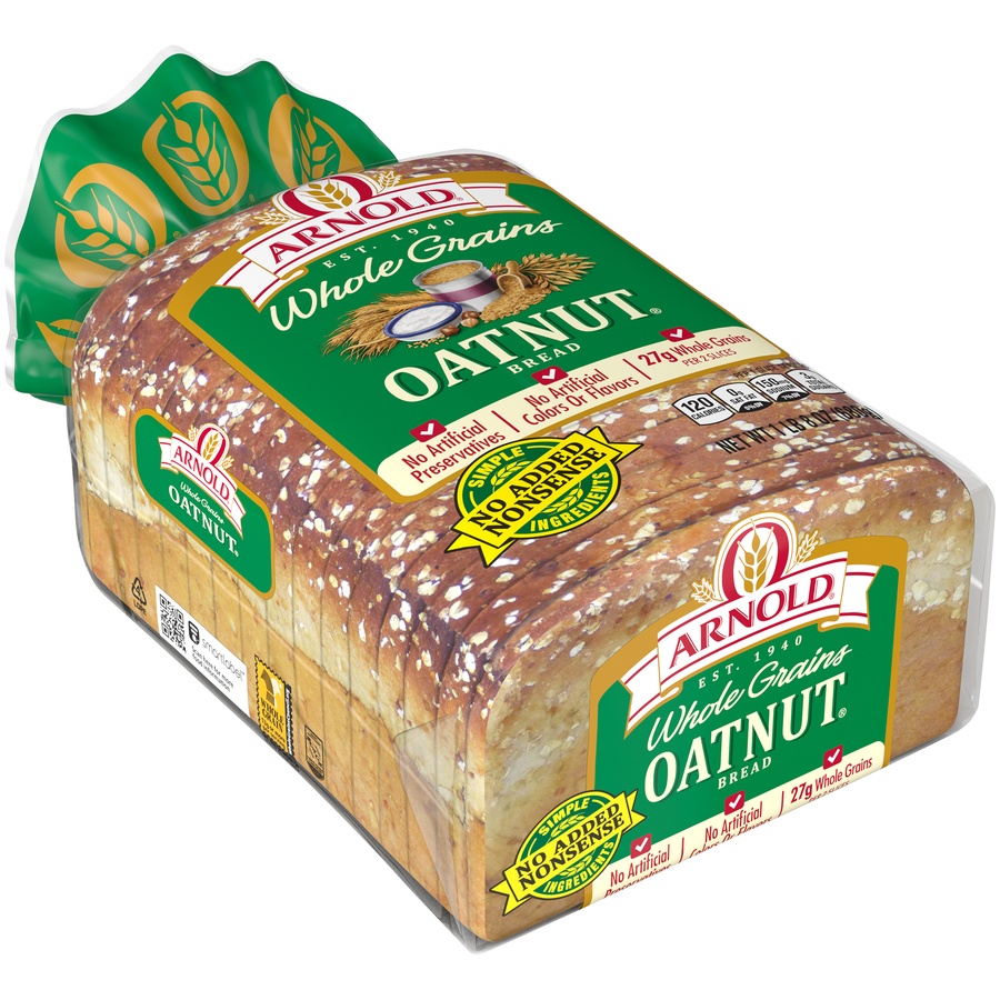 slide 8 of 8, Arnold Whole Grains Oatnut Bread, 24 oz, 24 oz