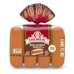 Oroweat 100% Whole Wheat Hot Dog Buns