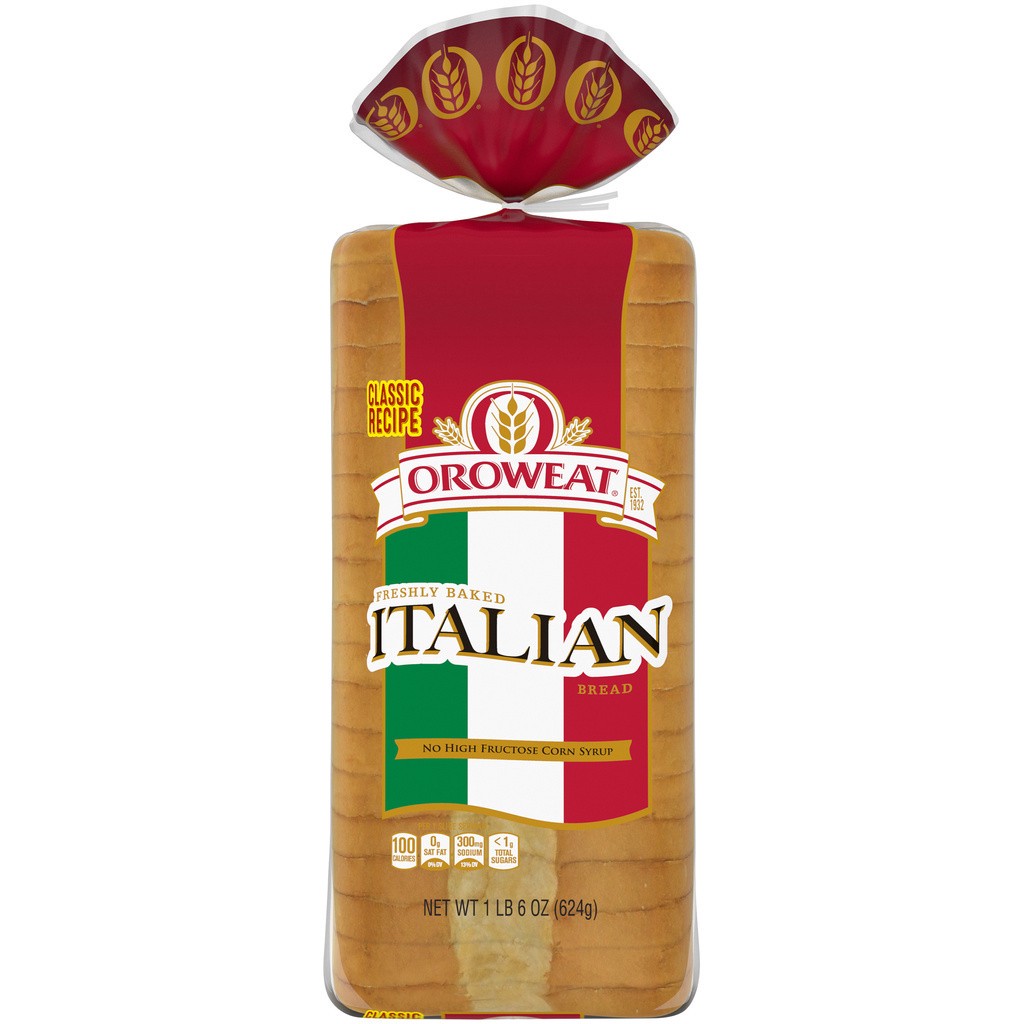 slide 1 of 1, Oroweat D'Italiano Italian Bread, 22 oz, White Italian Bread, Bag, 22 oz