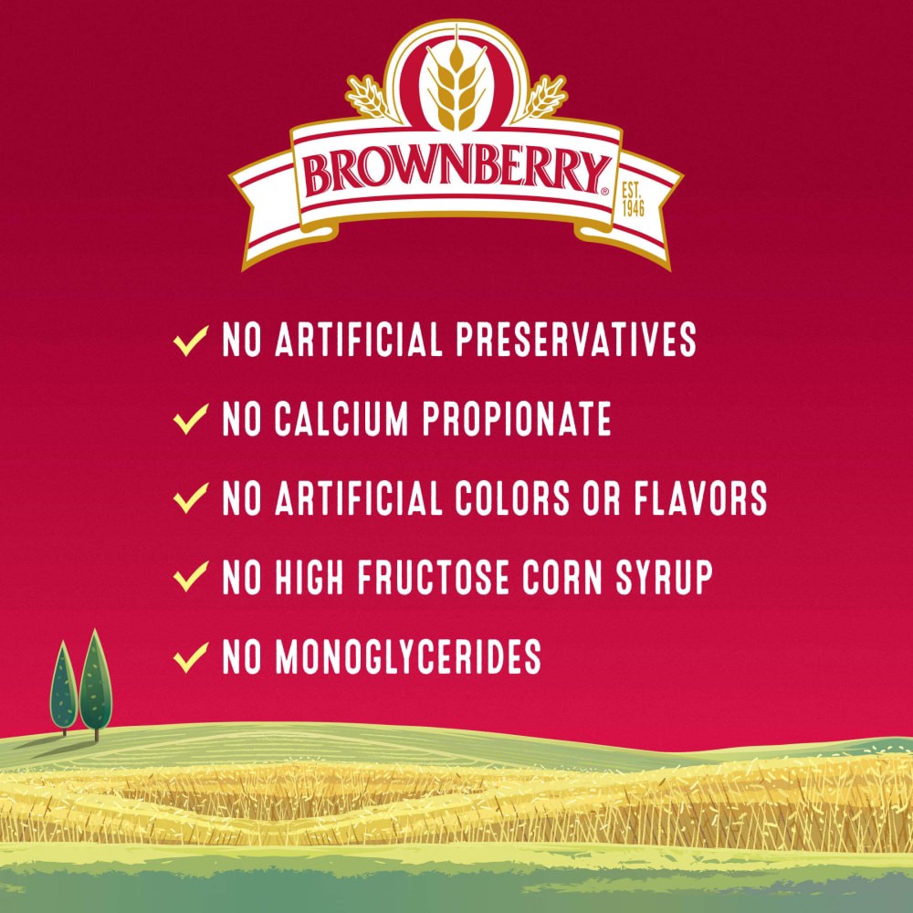 slide 3 of 5, Brownberry Bread 100% Whole Wheat Small Slice, 18 oz