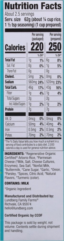slide 4 of 4, Lundberg Family Farms Organic Alfredo Risotto 5.5 oz, 5.5 oz