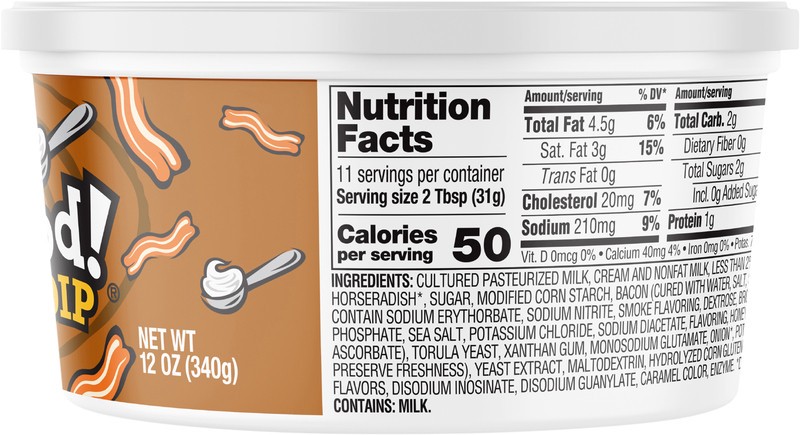 slide 5 of 5, Heluva Good! Bacon Horseradish Dip, 12 oz, 12 oz