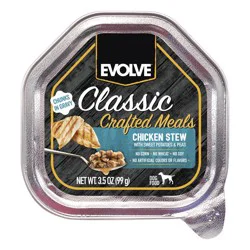 Evolve Classic Crafted Meals Chicken Stew Chunks In Gravy 3.5 Oz