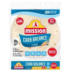 Mission Carb Balance Soft Taco Size Flour Tortillas Family Pack