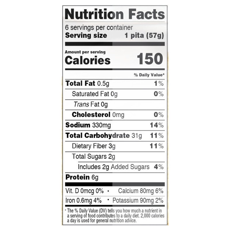 slide 2 of 3, Mission Fresh Signature Pita Orig., 6 ct