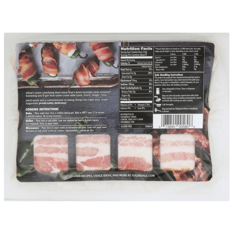 slide 4 of 5, Sugardale Premium Center Cut Bacon, 12 oz