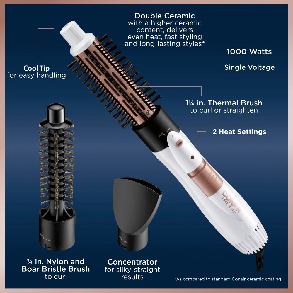 slide 4 of 4, Conair Ionic Hot Air Styling Brush Kit, 3 ct