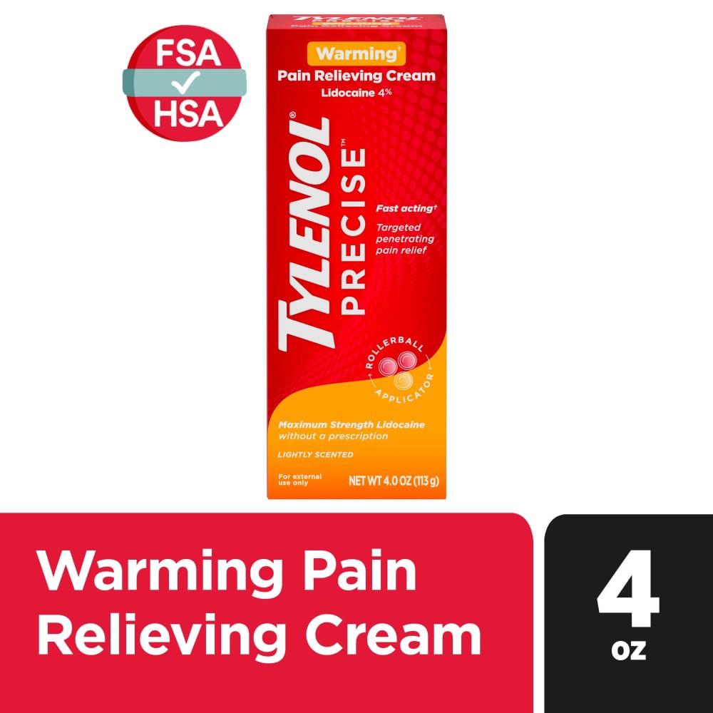 slide 2 of 6, Tylenol Precise Warming Pain Relieving Cream, 4 Oz, 4 oz