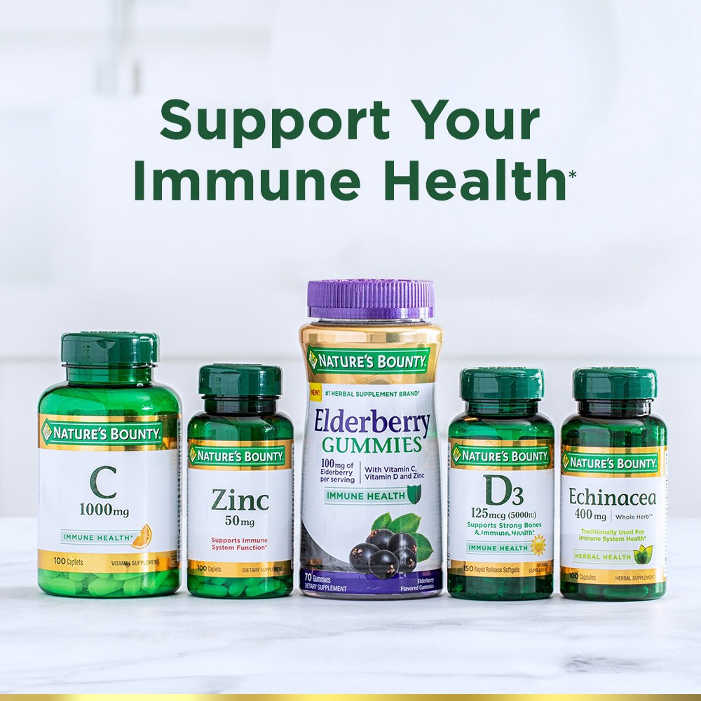 slide 4 of 6, Nature's Bounty Zinc Immune Support Gummies, 30 Mg, Mixed Berry Flavor, 70 ct