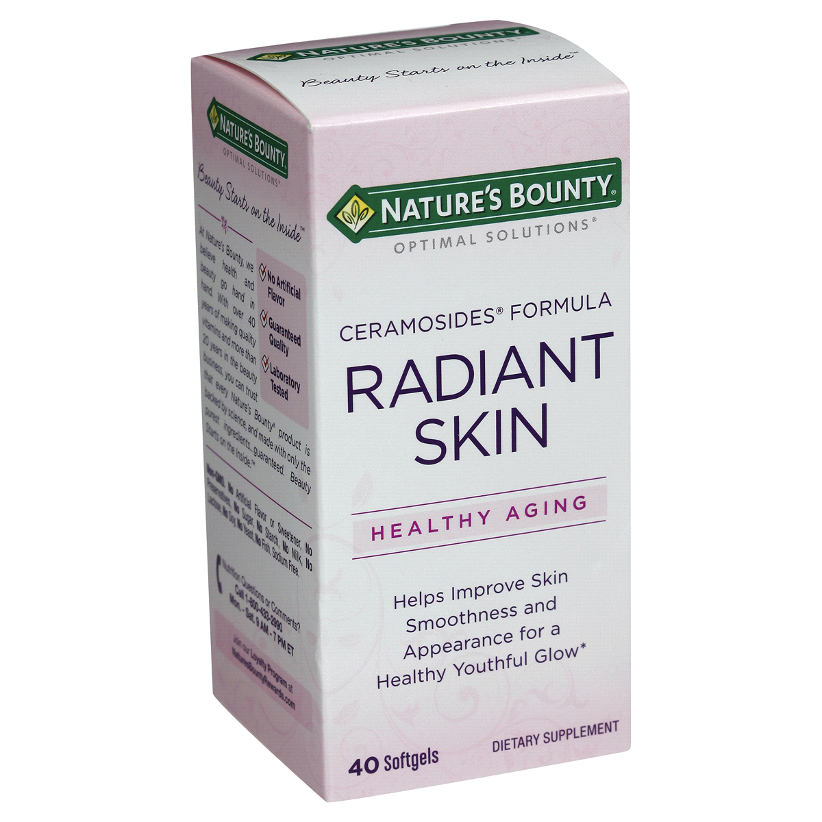 slide 2 of 8, Nature's Bounty Optimal Solutions Radiant Skin Ceramocides, 40 ct