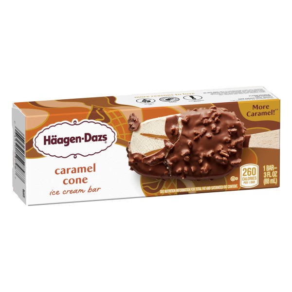 slide 1 of 1, Haagen Dazs Caramel Cone Ice Cream Bar, 3 oz