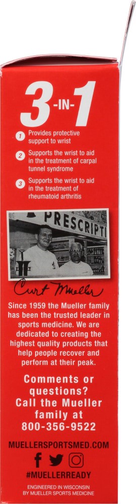 slide 2 of 4, Mueller Small/Medium Fitted Left Hand Wrist Brace, 1 ct