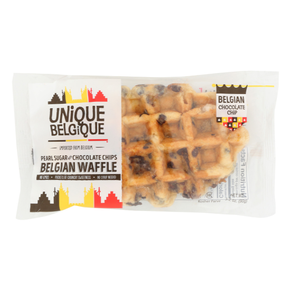 slide 1 of 1, Unique Belgique Chocolate Chip Belgian Waffle, 3.2 oz