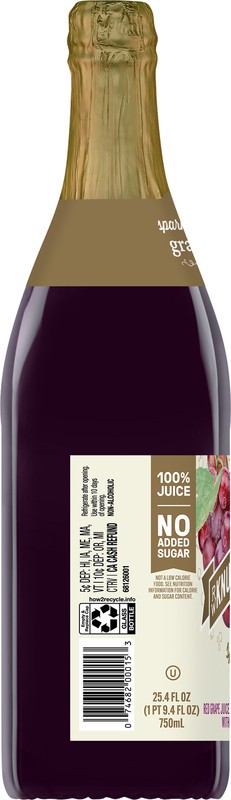 slide 3 of 5, RW Knudsen Family Non-Alcoholic Sparkling Grape Juice 25.4 fl oz, 25.4 fl oz