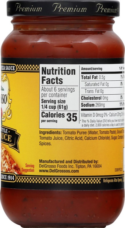 slide 4 of 5, DelGrosso Del Grosso Pizza Sauce Ny Styl, 14 oz